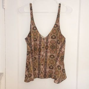 Flowy boho tribal tank top